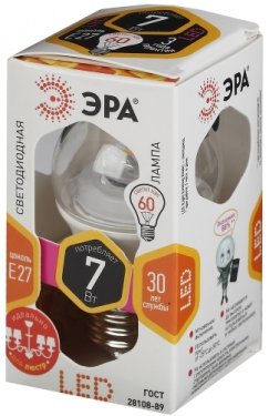 ЭРА Светодиодные лампы ЭРА Б0020550 Светодиодная лампа LED smd P45-7w-827-E27..