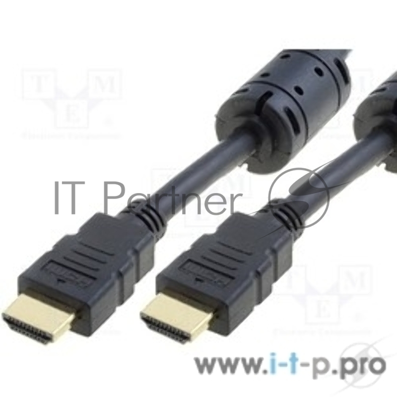 Кабель Telecom Кабель (CG511D-3M) HDMI to HDMI (19M -19M) ver.1.4b, 2 фильтра, 3м, с позолоченными контактами