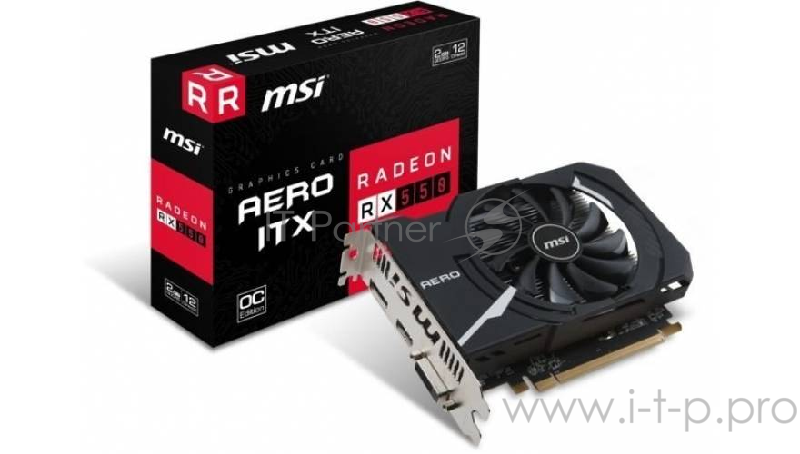 Видеокарта MSI Radeon RX550 AERO ITX OC 2Gb GDDR5 128bit DP, DVI-D, HDMI (RX 550 AERO ITX 2G OC) RTL