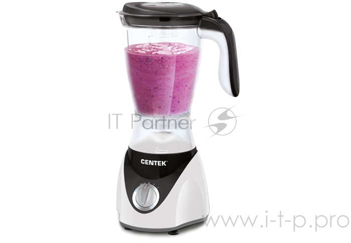 Блендер настольный Centek CT-1323 White 520 Вт, 2 скорости + импульс, чаша 1,5 л. с ручкой и размет.