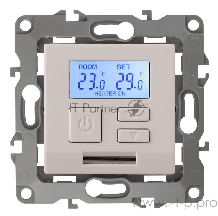 Терморегулятор ЭРА 12-4111-02 универсальный 230В-Imax16А, IP20, Эра12, слоновая кость