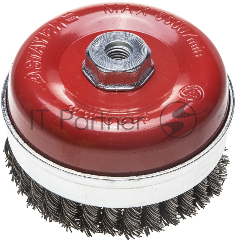 Кордщетка ЗУБР 35271-120_z01 ЭКСПЕРТ чашечная усил. для УШМ плетеные пучки сталь 0.8мм 120мм/М14