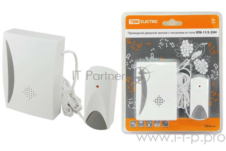 Звонок TDM SQ1901-0015 ЗПБ-11/2-25м пров.