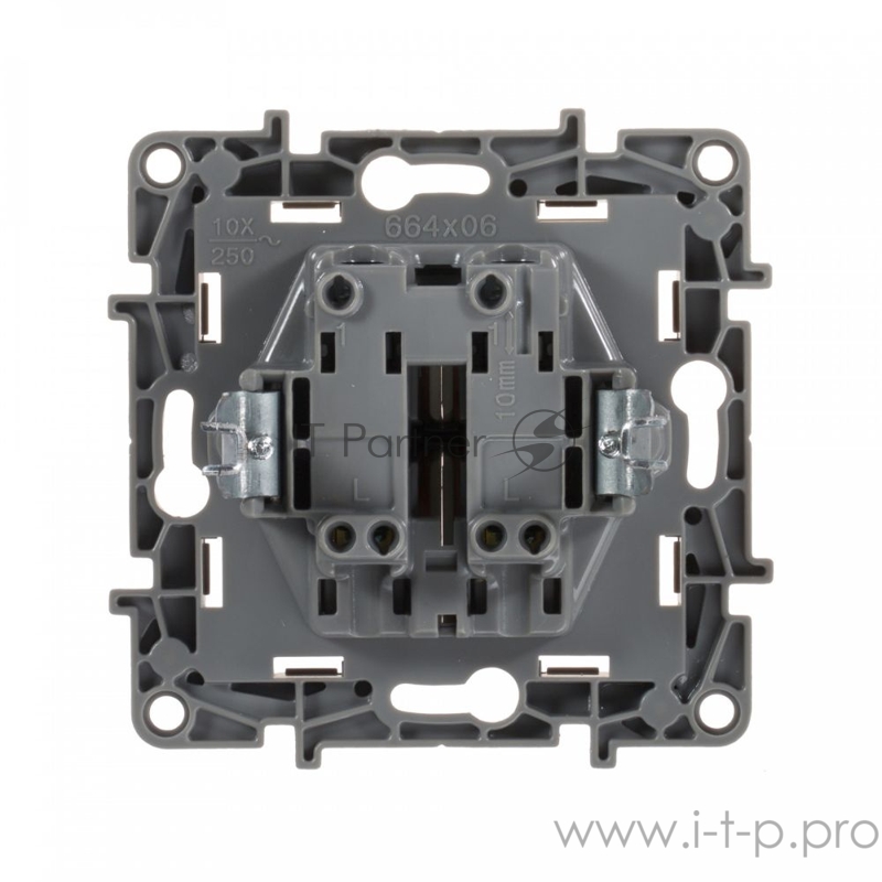 Розетки, выключатели и аксессуары Legrand 672302 Выключатель двухклавишный - Etika - 10 A - 250 В~ - слоновая кость