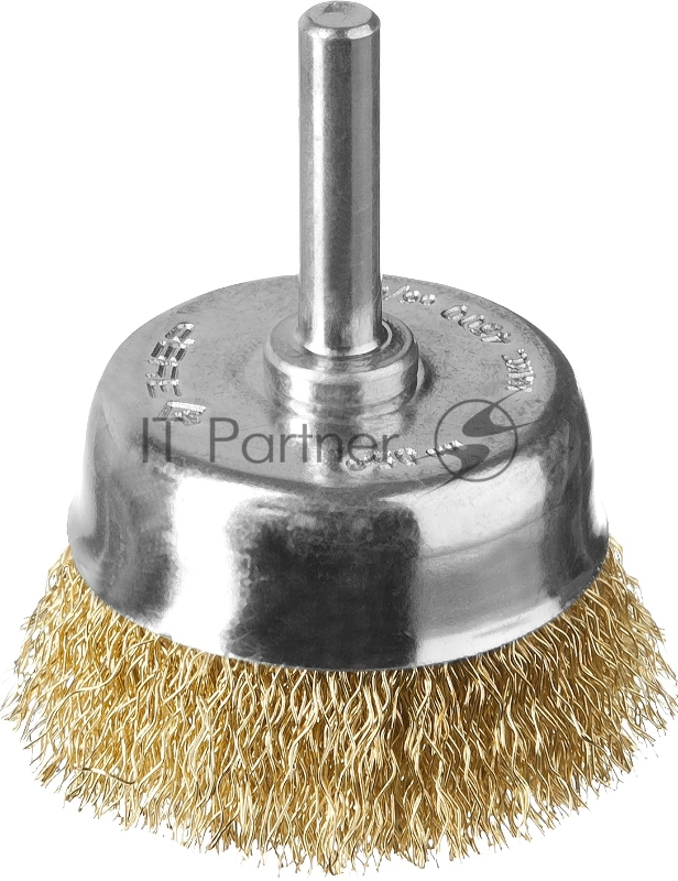 Щетка чашечная для дрели ЗУБР ПРОФЕССИОНАЛ, витая латунированная стальная проволока 0,3мм, 50мм