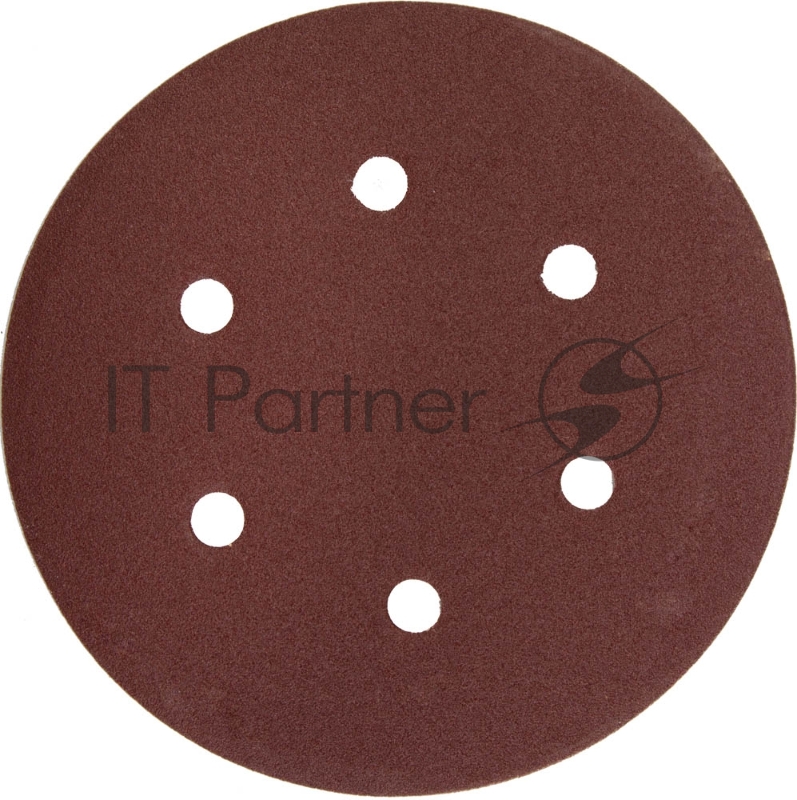 Круг шлифовальный ЗУБР МАСТЕР универсальный, из абразивной бумаги на велкро основе, 6 отверстий, Р180, 150мм, 5шт