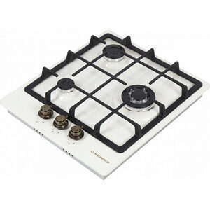 Газовая панель MAUNFELD EGHE.43.33CBG.R/G Газовая панель MAUNFELD EGHE.43.33CBG.R/G/ газ, ширина 45 см, 3 конфорки, слоновая кость