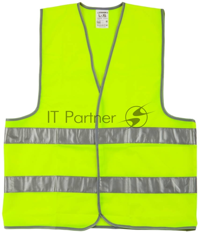 Жилет сигнальный STAYER MASTER, желтый, размер XL (50-52)
