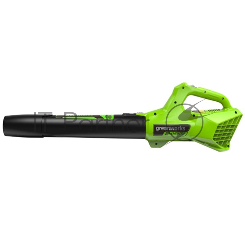Воздуходувка аккумуляторная Greenworks 24V без АКБ и ЗУ (2404807)24V, без АКБ и ЗУ. Предназначается для уборки опавшей листвы, пыли, прочей грязи и мусора. Данная модель имеет аксиальное строение вентилятора, что делает возможным достижения высоких