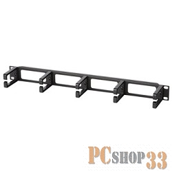 Монтажное оборудование Hyperline CM-1U-PL Кабельный организатор с пластиковыми кольцами, 19