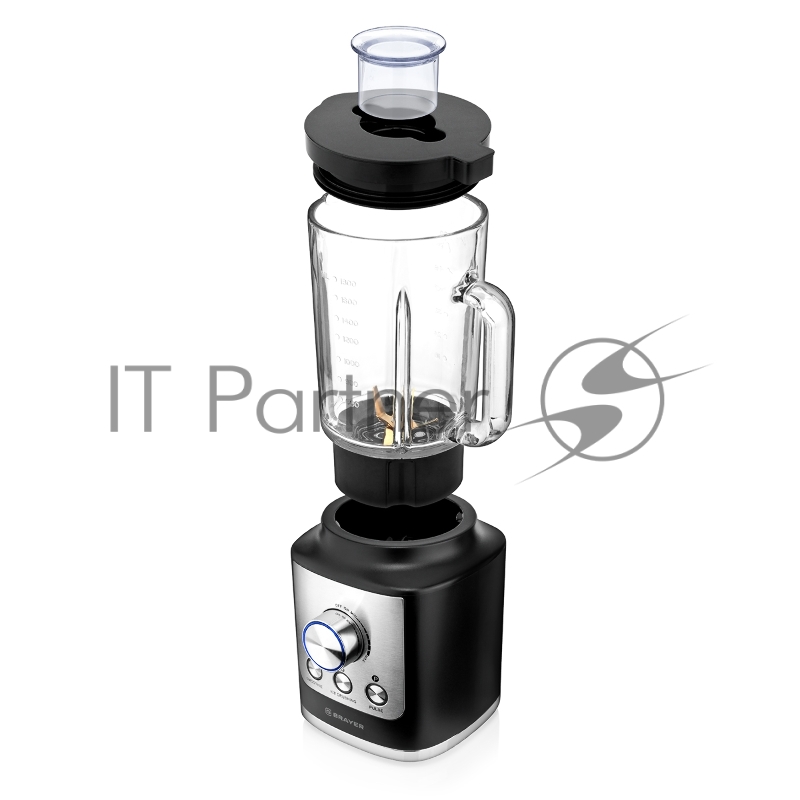 Блендер настольный BRAYER, 1600 Вт, стекл., 1,8 л, 6 титан. ножей, импульс, колка льда.