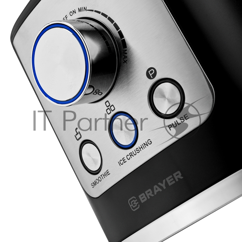 Блендер настольный BRAYER, 1600 Вт, стекл., 1,8 л, 6 титан. ножей, импульс, колка льда.