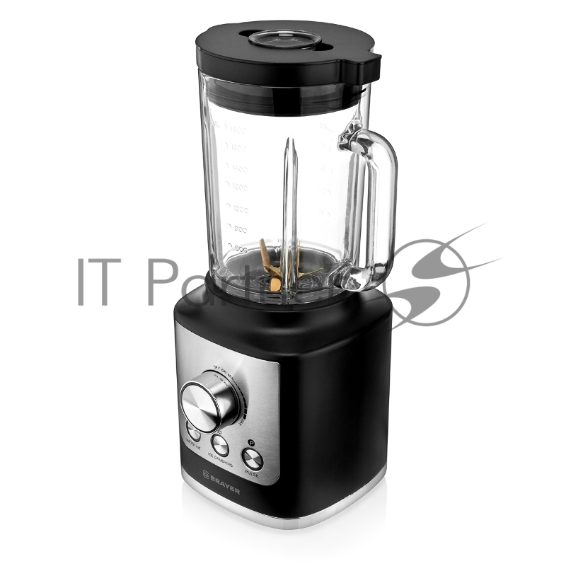 Блендер настольный BRAYER, 1600 Вт, стекл., 1,8 л, 6 титан. ножей, импульс, колка льда.