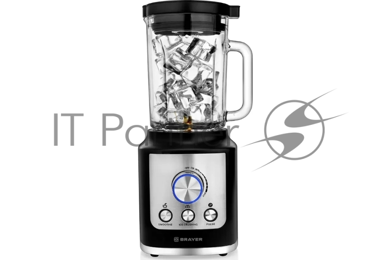 Блендер настольный BRAYER, 1600 Вт, стекл., 1,8 л, 6 титан. ножей, импульс, колка льда.
