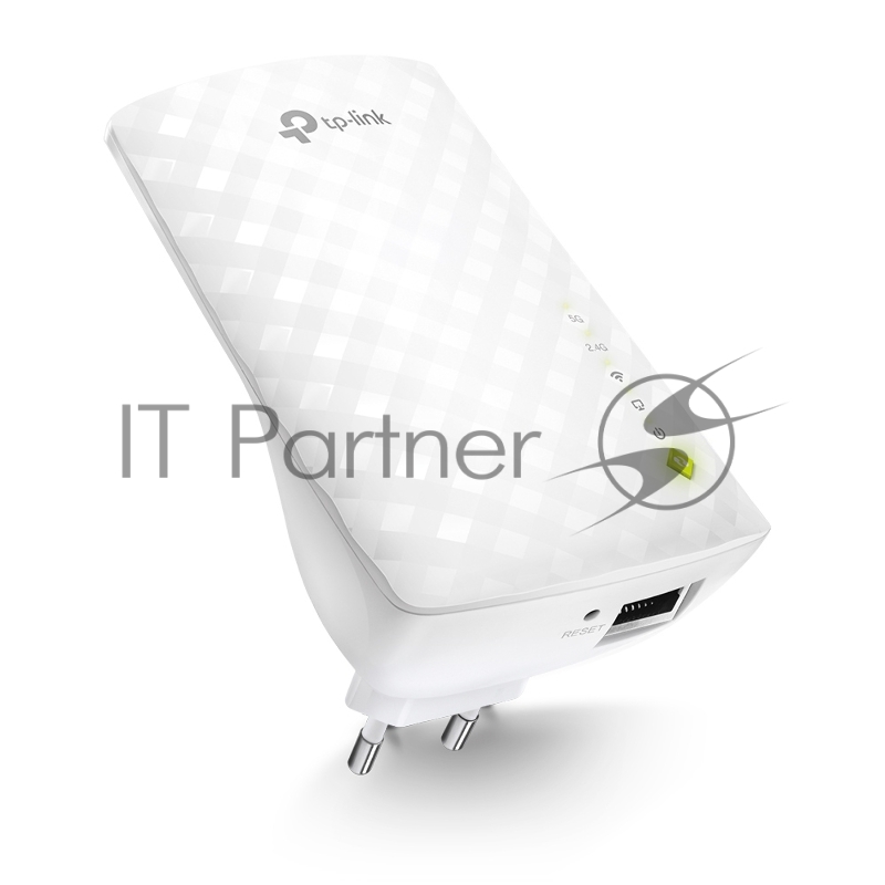 Усилитель Wi-Fi сигнала AC750 OneMeshTM WiFi Range Extender, 300Mbps at 2.4G and 433Mbps at 5G, compact house with internal antennas, 1 10/100Mbps Ethernet port, WPS button for quick setup, Smart Indicator for best location, support OneMeshTMtechnolo