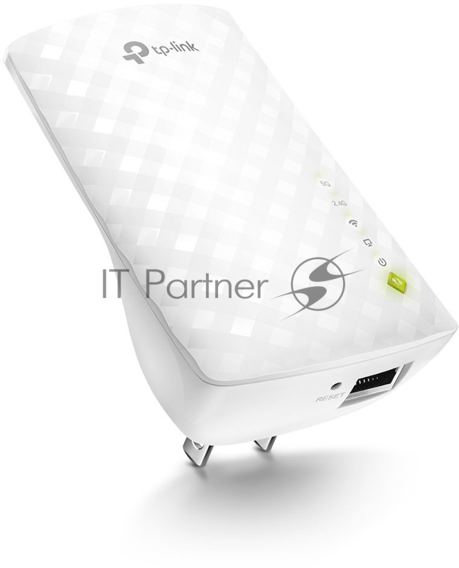 Усилитель Wi-Fi сигнала AC750 OneMeshTM WiFi Range Extender, 300Mbps at 2.4G and 433Mbps at 5G, compact house with internal antennas, 1 10/100Mbps Ethernet port, WPS button for quick setup, Smart Indicator for best location, support OneMeshTMtechnolo