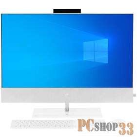 Моноблок HP Pavilion I 27-27-d0004ur NT 27 UHD(3840x2160) Core i7-10700T, 16GB DDR4 2666 (1x16GB), SSD 1Tb, nVidia GTX1650 4GB, no DVD, kbd&mouse wireless, 5MP Webcam, White, Win10, 1Y Wty