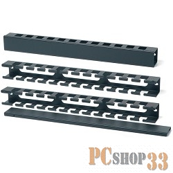 Монтажное оборудование Hyperline CM-1U-ML-COV Кабельный организатор с металлическими кольцами и крышкой, 19