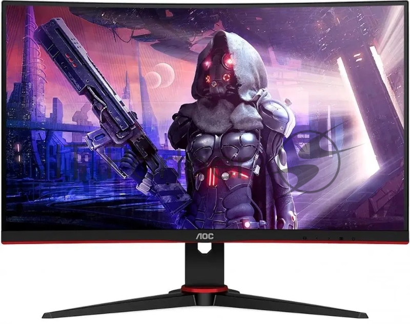 МОНИТОР 23.6 AOC C24G2AE Black-Red с поворотом экрана (VA, изогнутый, 1920x1080, 165Hz, 1 ms, 178°/178°, 250 cd/m, 80M: