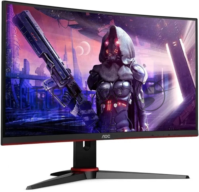 МОНИТОР 23.6 AOC C24G2AE Black-Red с поворотом экрана (VA, изогнутый, 1920x1080, 165Hz, 1 ms, 178°/178°, 250 cd/m, 80M: