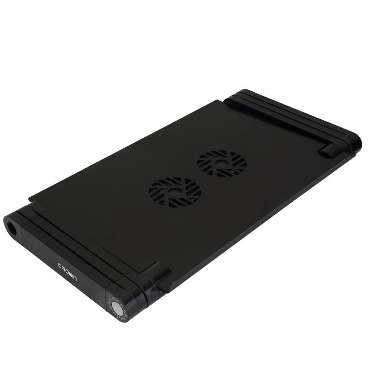 Аксессуар к ноутбуку CROWN Столик для ноутбука CMLS-115B ( до 17”, размеры панели (Д*Ш): 42*27.5см, регулируемая высота до 48см, два кулера, питание от USB)