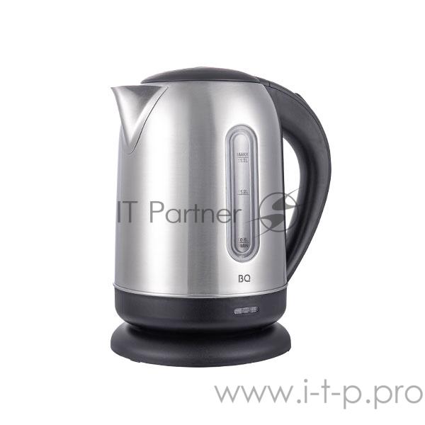 Чайник BQ KT1820SW Сталь-ЧерныйМощность 2200Вт, Максимальный объем 1.7л, Нержавеющая сталь, Съемный фильтр от накипи, Индикатор уровня воды, Индикатор включения, Автоотключение, Вращение на подставке 360 градусов, Кнопка открытии крышки, Напряжение 2