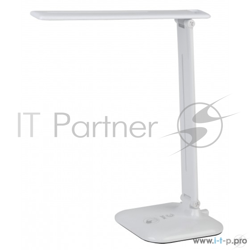 Настольный светодиодный светильник ЭРА Б0031612 NLED-462-10W-W белый {складной, 3 ступенчатый диммер яркости, цвет. темп. 3000К}