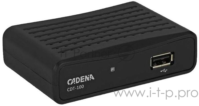 Ресивер DVB-T2 Cadena CDT-100 (TC) черный