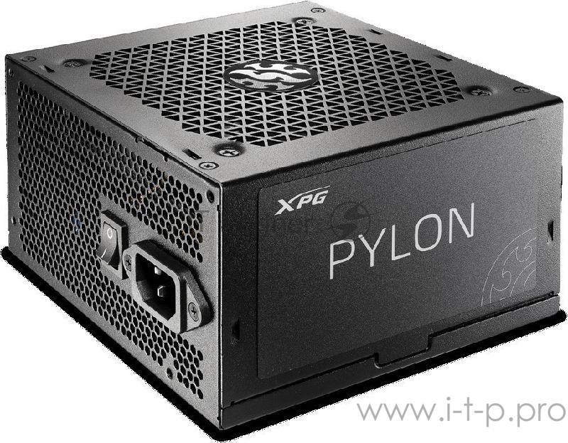 Игровой блок питания чёрный XPG PYLON650B-BLACKCOLOR (650 Вт, PCIe-2шт, ATX v2.31, Active PFC, 120mm Fan, 80 Plus Bronze)