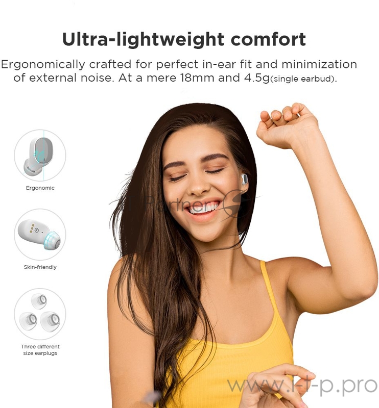 Гарнитура вкладыши HTC True Wireless Earbuds белый беспроводные bluetooth в ушной раковине