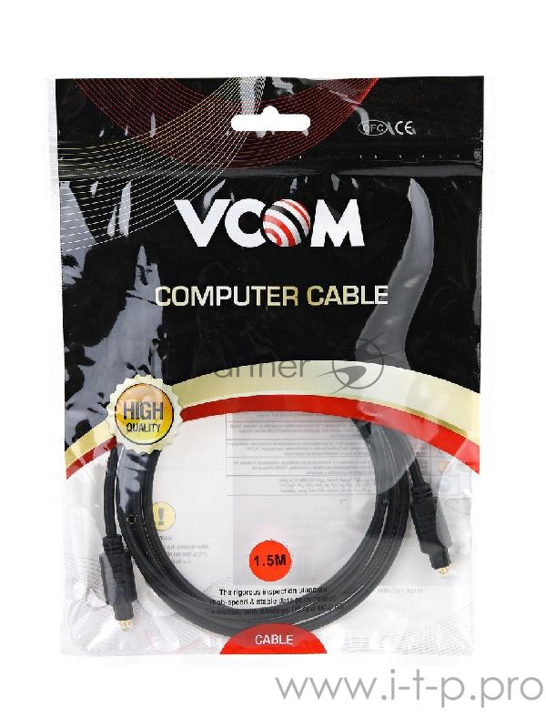Оптоволоконный кабель VCOM CV905-1.5M Оптический кабель ODT (Toslink)-M -- ODT (Toslink)-M ,1,5m