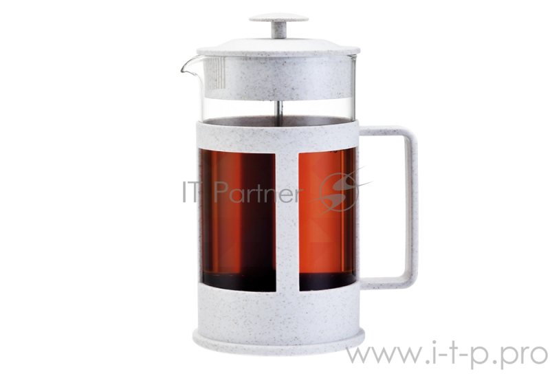 Френч-пресс LARA LR06-50-1000 <1000мл> экологически чистый материал, стальной фильтр 18/10, боросил. стекло