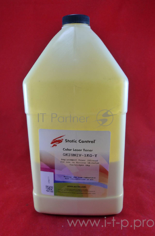Тонер Static Control Универсальный для Oki C3300N/5500, Y, 1 кг, флакон