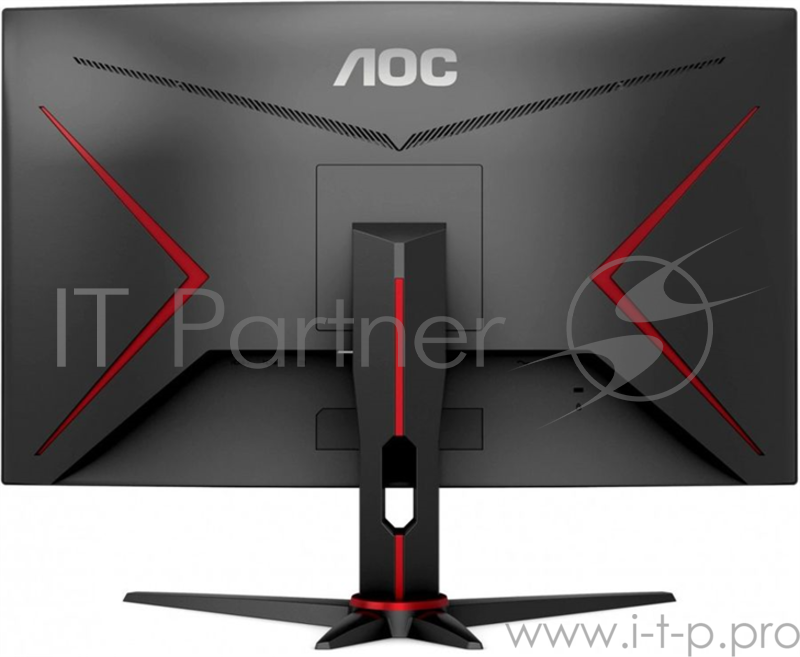 Монитор 23,6 AOC C24G2AE 1500R Curved 1920x1080 165Гц VA WLED 16:9 1ms VGA 2*HDMI DP 3000:1 80M:1 178/178 250cd Speakers HAS Sviwel Tilt Black/Red