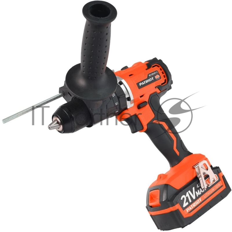 Дрель-шуруповерт аккумуляторная PATRIOT BR 216UES-h две батареи Li-ion, УДАР, бесщеточный двигатель, патрон 13мм, большой кейс, зарядка за 1 час, комплект бит и сверл, UES