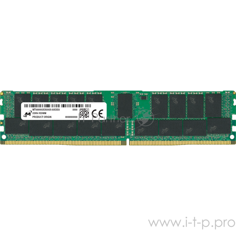 Память оперативная Micron 16GB DDR4 3200 MT/s CL22 2Rx8 ECC Registered DIMM 288pin