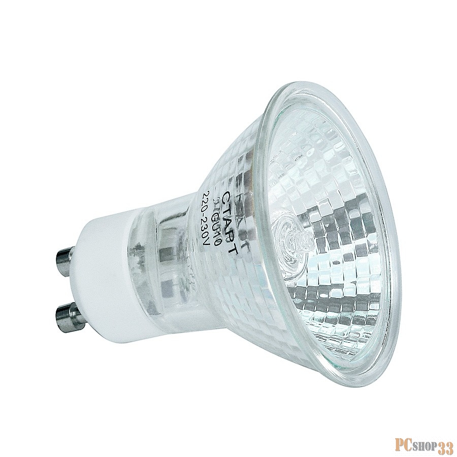 Галогенные лампы накаливания СТАРТ (4607175850797) Галогенная лампа. Теплый свет. Цоколь GU10. GU10 MR16 220V50W 10/200