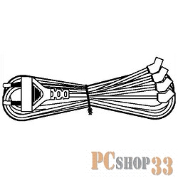 Монтажное оборудование Hyperline KL-FCRD-4F-EU-1.8-BK Кабель питания для вентилятора 120x120x38 мм, 4 разъема под плоские контакты, с евровилкой без заземления, 1.8 м, черный