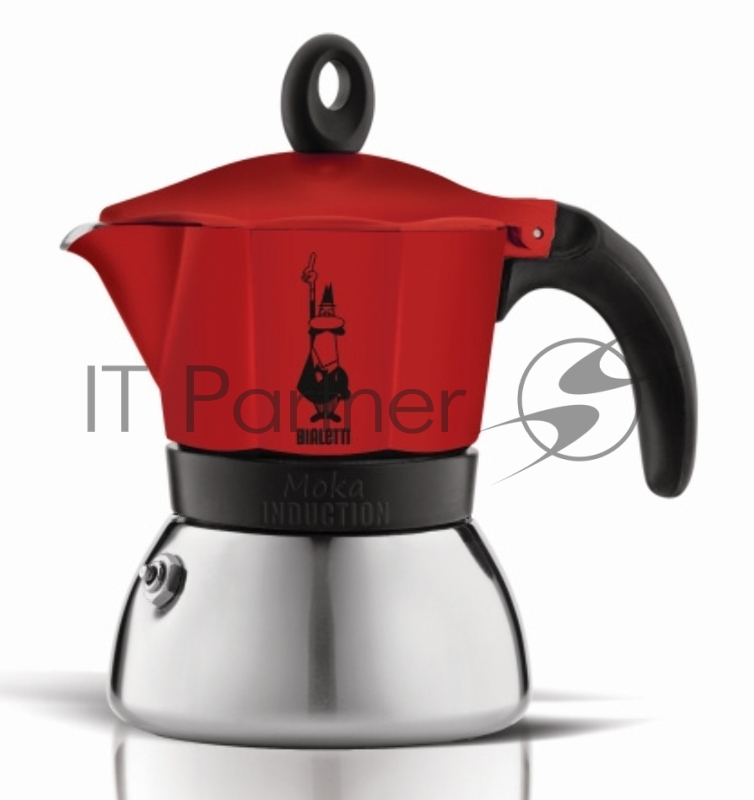 Кофеварка Bialetti Moka Induction 0.27л нерж.сталь красный (6946)