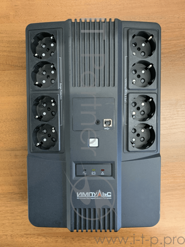 Источник бесперебойного питания Импульс Мастер, Интерактивная, 800 VA / 480 W, Tower, Schuko, LED, Serial+USB, USB