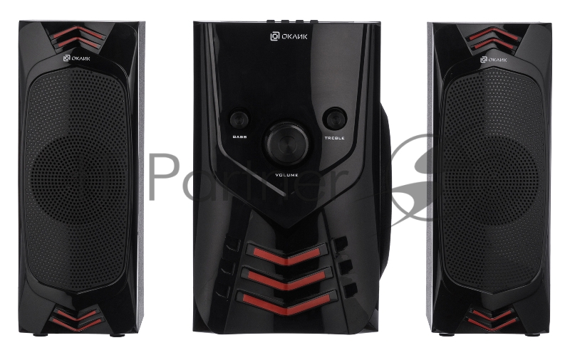 Колонки Oklick OK-432 2.1 черный 25Вт