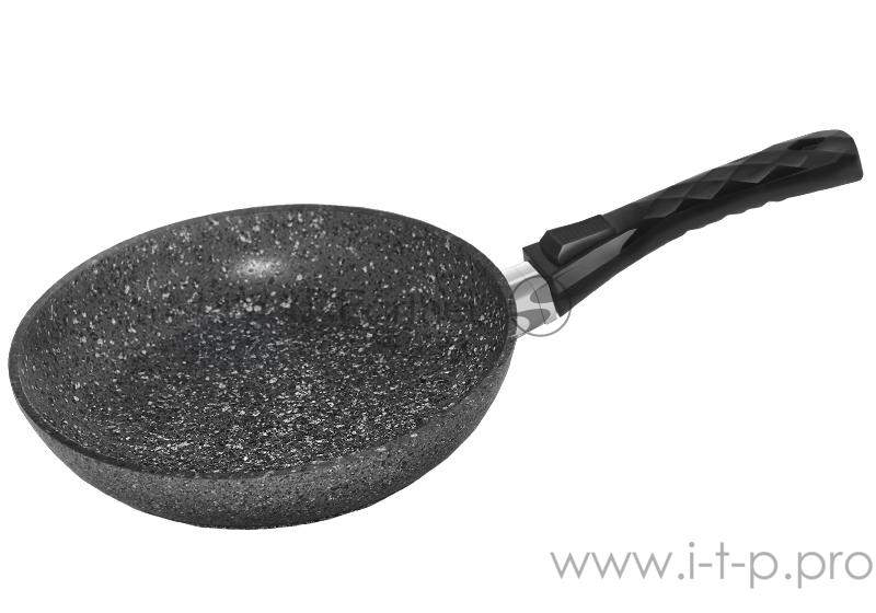 LR01-59-24 Сковорода LARA GRANIT серия PALERMO кованый алюм. 24х4,8см, съемн. ручка, индукц., 4,2мм