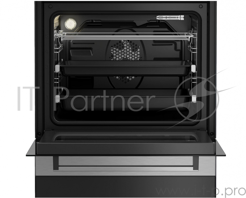 Плита электрическая BEKO FSM67320DXT серебристый стеклокерамика