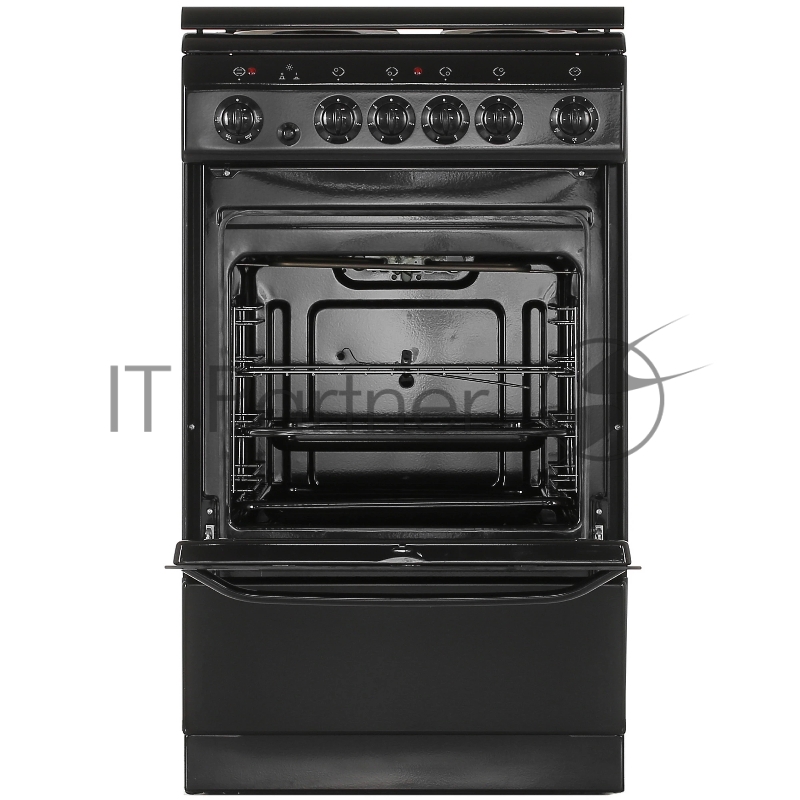Плита Электрическая De Luxe 506004.03э (кр)-001 черный эмаль (стеклянная крышка)