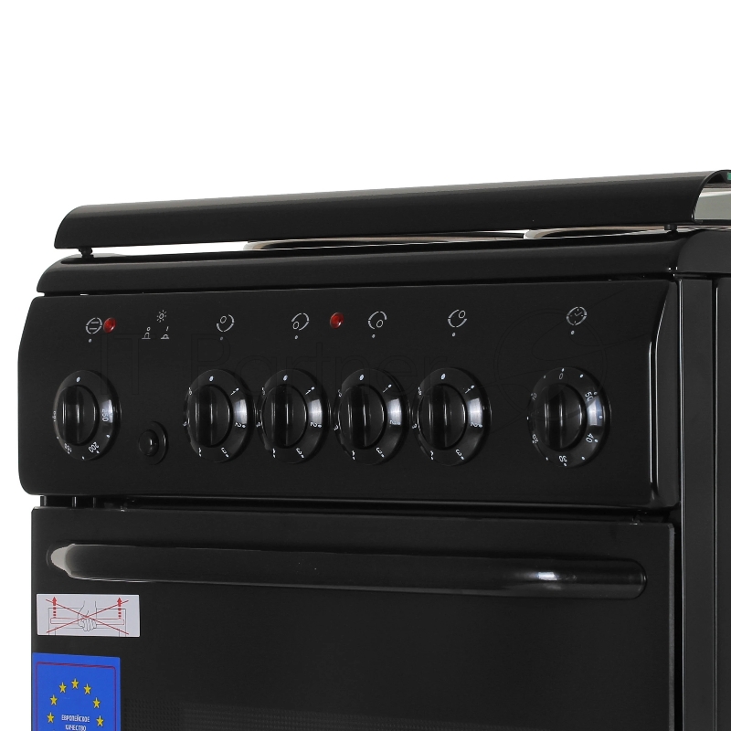 Плита Электрическая De Luxe 506004.03э (кр)-001 черный эмаль (стеклянная крышка)