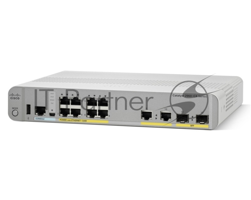Коммутатор Cisco Cisco Catalyst 2960-CX 8 Port PoE, LAN Base