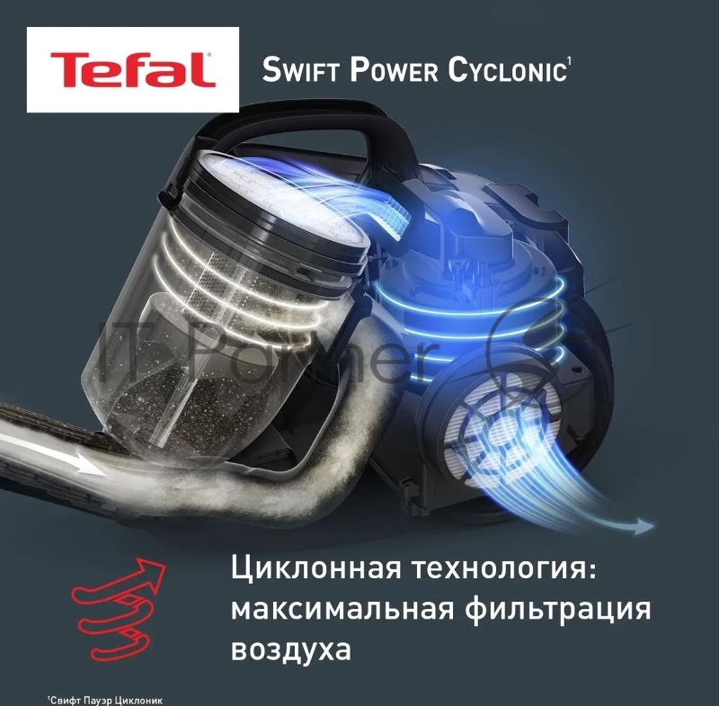 Пылесос Tefal TW2922EA 750Вт бирюзовый/черный