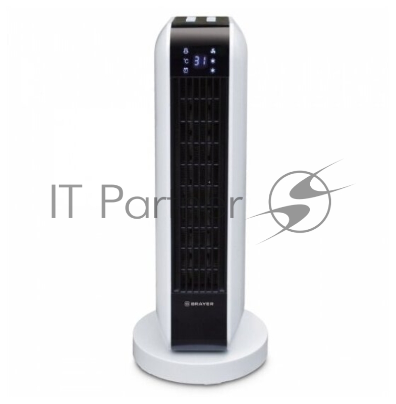 Тепловентилятор 4802BR BRAYER, 2000 Вт, 2 уров.мощ, вращ.корп 35°, LED-диспл, пульт ДУ, таймер