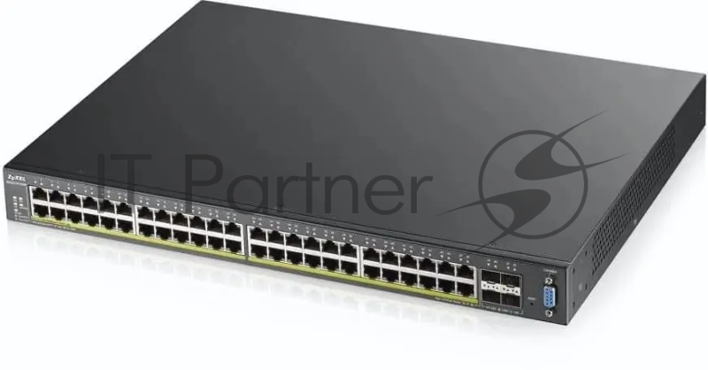 Коммутатор Zyxel XGS2210-52HP, 48 port Gigabit L2 managed PoE+ switch, 375 Watt, 4x 10G