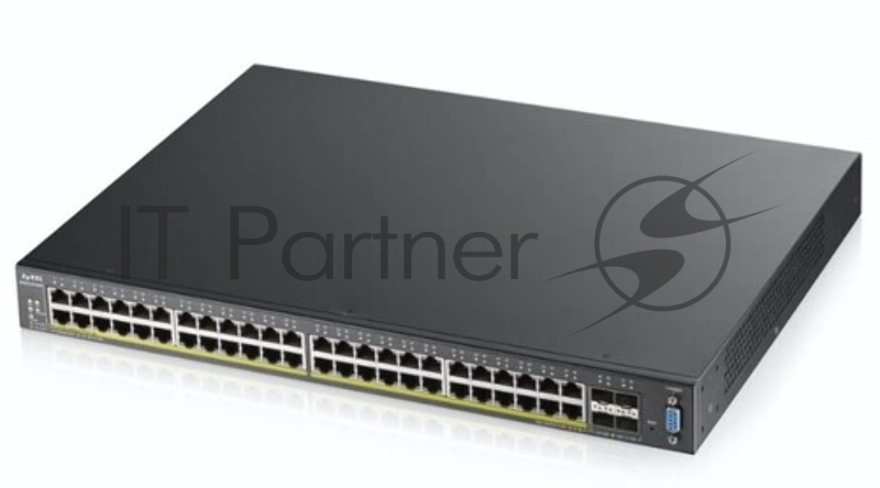 Коммутатор Zyxel XGS2210-52HP, 48 port Gigabit L2 managed PoE+ switch, 375 Watt, 4x 10G